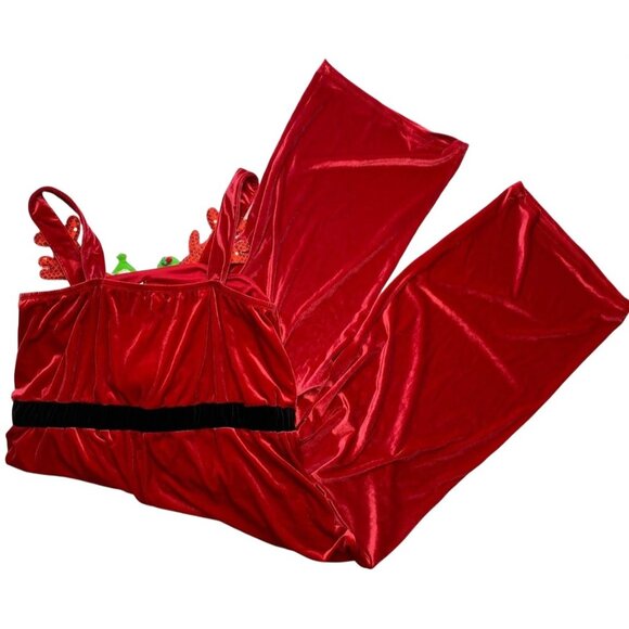 Reindeer Ugly Christmas Party Jumpsuit Women's XXL 2XL Red Black Green‎ NEW - Picture 2 of 11